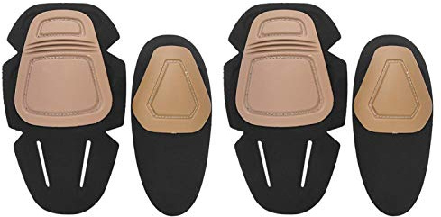 EVTSCAN Rodilleras insertadas Pantalones de trabajo con almohadillas de espuma de alta presión Protección Genouillere Coderas Resistente al desgaste para pantalones tácticos(lodo)