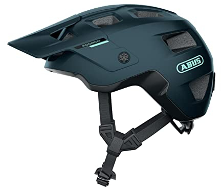 ABUS MTB-Helm MoDrop - robuster Fahrradhelm mit guter Belüftung für Mountainbiker - individuelle Passform - für Damen und Herren - Dunkelblau Matt, M