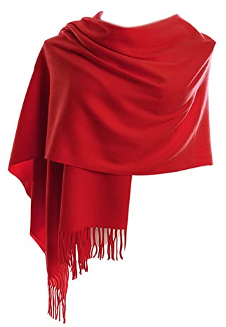 CYZLANN Damen-Schals, weiche Schals und Wraps, Kaschmir-Haptik, Schals für Damen und Herren, Cremeweiß, Einheitsgröße