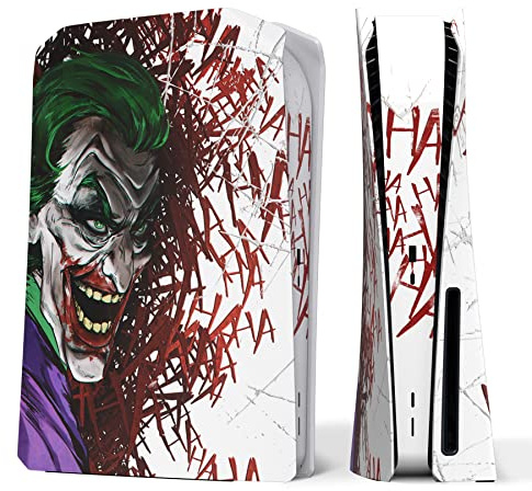 eXtremeRate Re-Design eXcover Shell für ps5 Konsole Disc Edition, Intergriert Abdeckung Seitenplatten&Mittel Aufkleber Ersatzteile für ps5 Disc Version Console(HAHA)–Keine Konsole