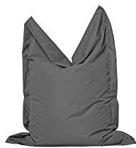 Momiralland Rechteckig Sitzsack - Indoor & Outdoor - 2 in 1 Funktion - für Relax- Momente – Riesen Sitzkissen für Kinder und Erwachsene – EPS Perlen Füllung (Anthrazit, Indoor & Outdoor 100 X 145 cm)