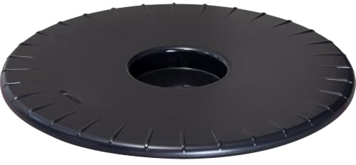 WAGNER Pflanzenroller ULTRAFLAT Ø 30 x 3 cm, für den Innenbereich mit laufleichtem Kugellager, Extra Flacher Kübelroller aus ABS Kunststoff, schwarz, wasserabweisend, Tragkraft 100 kg - 20045201