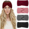 4 Packs Winter Headbands for Women's Hair Twist Knitted Ear Warmer Headband Soft Elastic Head Bands Hair Wrap Girls Workout Skiing Running Hair Accessories