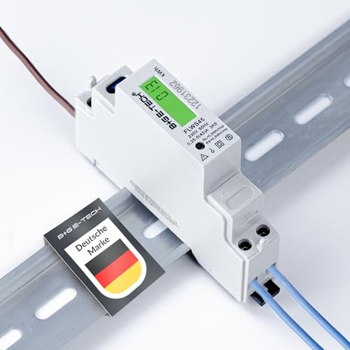Wechselstromzähler [FLWS45 - MID 26] - Digital 230V, MID-zertifiziert, beleuchtetes LCD, S0-Impulsausgang, Direktmessung bis 45A, für DIN-Schienenmontage