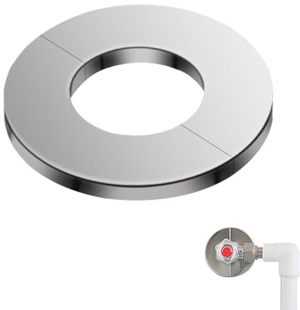 Ofenrohr Rosette,THETAG Abdeckrosette Edelstahl Heizungsrohr rosette,Ofenrohr Rosette Rohrmanschette,Kaminaufsatz Ofenknie Rosette Kaminhaube Grundplatte (white, 80MM)