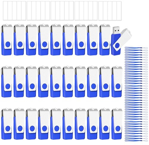 EASTBULL 50 Pack of Flash Drives Bulk 2GB USB 2.0 Flash Drives Pack USB Drives Bulk Thumb Drives in Bulk with 50 Strings (2GB)