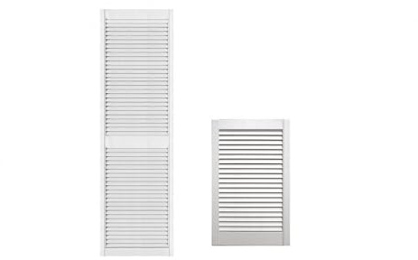 Double Coated White Louvre Door -Interior Louvered Wooden Door -Extra Smooth, Sanded, Polished -Ready to Use- Cupboard Doors, Wardrobe Doors D.I.Y –Various Sizes