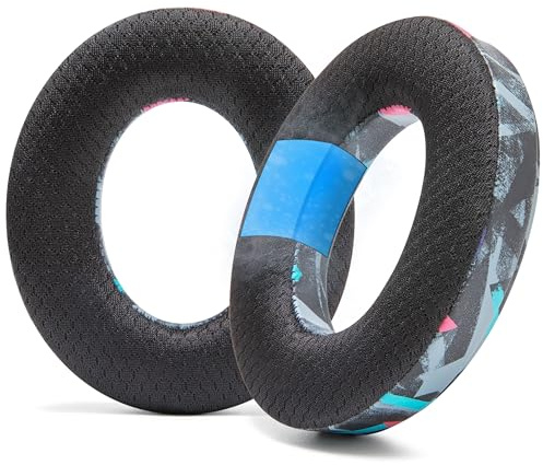 WC FreeZe Momentum 4 - Cooling Gel-öronkuddar för Sennheiser Momentum 4 Wireless Over Ear-hörlurar från Wicked Cushions - Öka komfort, tjocklek och ljudisolering för episk lyssning | 90-tals svart