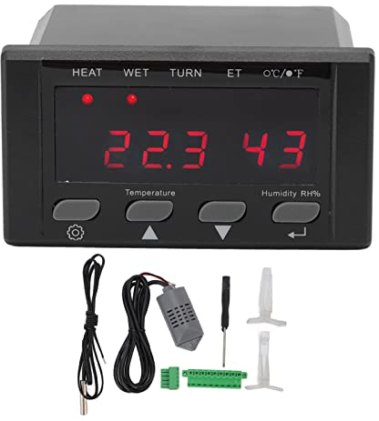 WYFDCL Digitaler Temperaturregler, 220 V/110 V, automatischer Eierinkubator-Thermostat, Inkubator-Temp-Feuchtigkeitsregler
