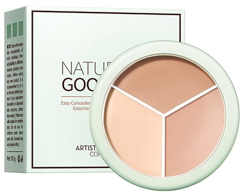 Full Coverage Concealer Palette, Cream Contour for Dark Circles | Under eye color corrector. Hydrating brightener. Tattoo cover up. For all skin types.