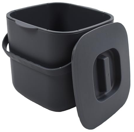 Umtiti 7-Liter Kitchen Compost Bin with Handles for Countertop Food Scrap Collection.Dary Gray-7L-uk