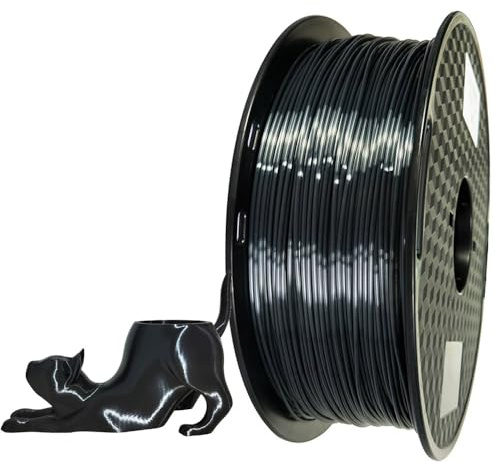 CC3D Seidiges 57D TPU Filament Schwarz 1,75 mm 1KG 3D-Druck Materialien FDM flexibles härter als 98A Seiden Filament für 3D Drucker 57D TPU Seiden Schwarz