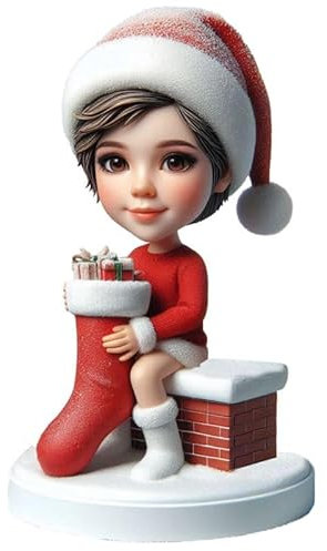 Wackelkopf-Figur, basierend auf Ihrem Gesichtsfoto, handgefertigte Wackelköpfe, individuelle Figur als Geschenk für Weihnachten