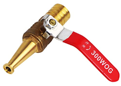 HYROOY Boquilla de manguera de latón macizo, boquilla de manguera de alta presión resistente para manguera de jardín, boquilla de manguera de agua, pulverizador para lavado de autos