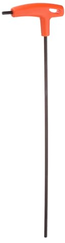 QUARKZMAN T-handtag sexkantsnyckel 5 mm metrisk CR-V extra lång arm T-nyckel insexnyckel skiftnyckel reparationsverktyg för bil- och hushållsunderhåll, orange