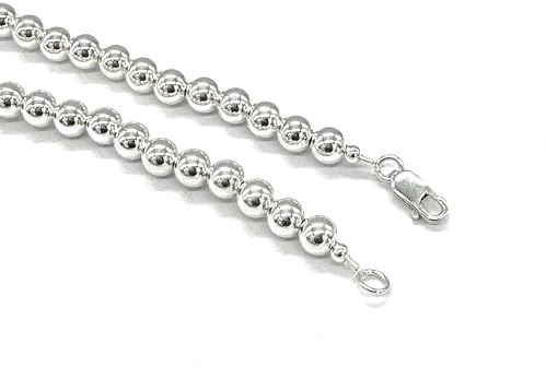 925 Sterling Silver Small to Chunky Ball Bead Chain Necklace 1.5, 3, 4, 5, 6, 8 and 10mm Diameter Ball Options