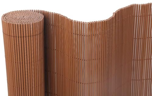 Mugar- Cañizo de PVC imitación a Mimbre de PVC de 1.600gr/m2- Mimbre Artificial- 5 MODELOS (Marrón, 1x3 metros)