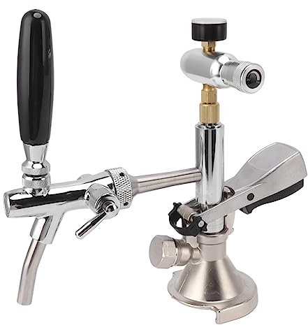 Stainless Steel Party Beer Pump with Pressure Gauge for Home Bar Picnic and Kegerator Reusable Draft Keg Pump