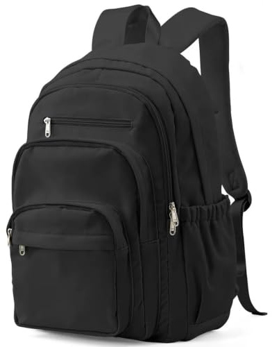 Clufar Schulrucksack Teenager Herren Rucksack Schule 16.3 Zoll Laptop,Black | Schulrucksack Teenager Herren Schwarz Rucksack Schule 16.3 Zoll Laptop Herren Damen Schoolbag für Causal Travel Reisen