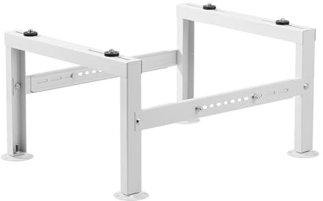 VEVOR Mini Split Ground Stand, Adjustable Anti-Vibration Mini Split Stand for 9000-60000 BTU Ductless Air Conditioner Heat Pump, Heavy Duty AC Base Bracket Floor Mount w/ 350kg Max. Load Capacity