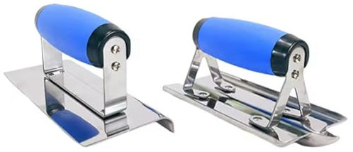 Fangxuee Llana de Acero Inoxidable para Esquinas Interiores y Exteriores, Llana de Acabado Suave con Ergonómico y Cómodo, Herramientas de Limpieza de
