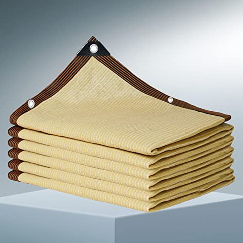 Toldo rectangular de 4 x 6 m, toldo transpirable para pérgola, garaje, uso al aire libre, lona de tela beige para jardín, patio y piscina, resistente a los rayos UV