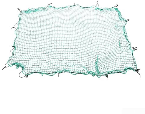 Hasaller Rete protettiva in rete per carichi pesanti, con corda elastica, per camion, rimorchi, furgoni, SUV, barche (3 × 4 m)