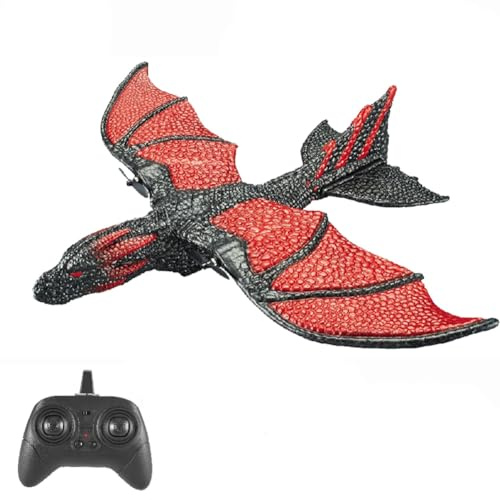 Eieenotee RC Plane 2.4G Simulated Flying Dragon Aircraft Remote Control Flying Model Glider Airplane EPP Foam Toys Gift for Kids Easy Install Easy to Use