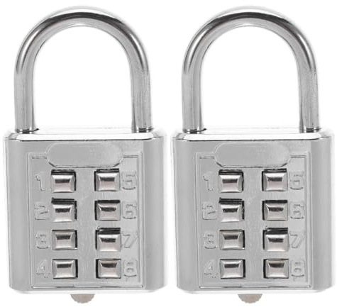 MUCKLILY Candado De Combinación Sin Llave Con Código Numérico Y Botones Braille Para Personas Ciegas Antirrobo Resistente Al Agua Pequeño Para Mochilas Taquillas De Gimnasio Y Armarios 2.55X1.37In