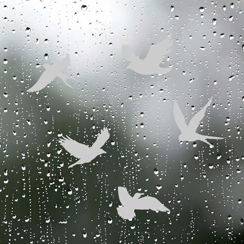 Frosted Anti-Collision Window Bird Stickers – Bird Strike Prevention Decals for Glass Doors & Windows, Clear Frosted Stickers to Protect and Save Birds from Flying into Glass AG-1972