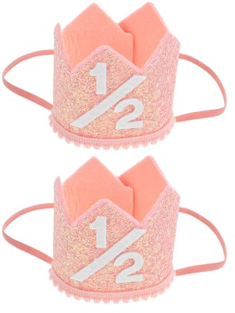 DIYEAH 2 Piezas de Cumpleaños Reutilizable para Bebés Sombrero Lentejuelas para Decoración para Fiesta de Año y Sesión de Fotos