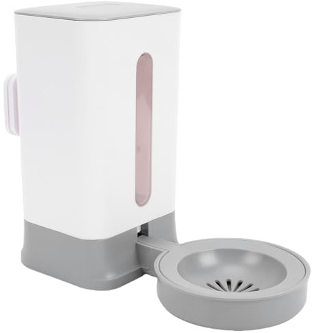 Ausla Distributore Automatico di Acqua per Animali Domestici Sospeso da 1,5 L, Bottiglia in Gabbia di Plastica con gravità a Sifone, Contenitore Rimovibile per Cani Gatti Piccoli Animali, Design