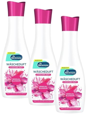 Dr. Beckmann Wäscheduft Rose | ohne Weichspüler | 3 x 250 ml | Duft-Depot-Technologie | Für alle Textilien & Programme | Dosierung je nach Duftintensität