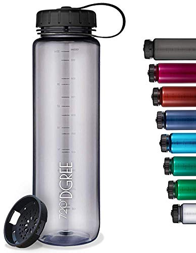 720°DGREE Trinkflasche “simplBottle“ - 1l - Deine Auslaufsichere Wasserflasche - Die Sportflasche für Sport, Gym, Fitness, Fahrrad, Kinder, Schule & Büro - BPA-Frei