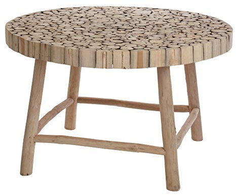 Selsey Teak - Gartentisch, Holztisch Teak-Holz rund 75 cm