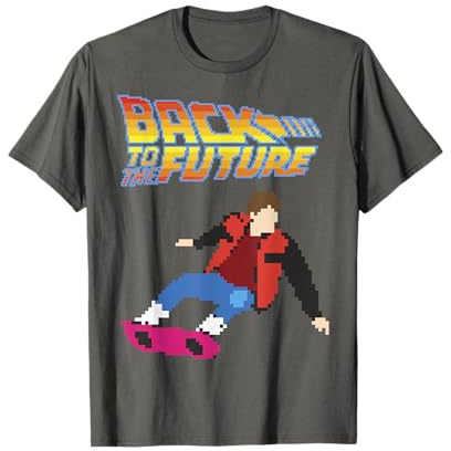 Back To The Future 8-Bit Marty on Hoverboard T-Shirt