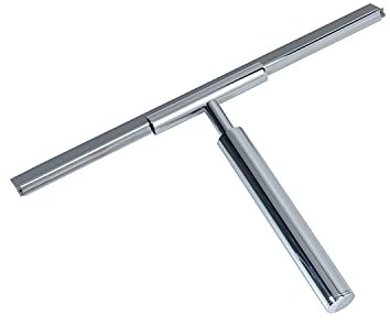 GEDY G-Thor, Tergivetro per doccia Colore cromo, Pulisci vetro in ottone, Misure 17,5X26X2,2 CM & 0,175 KG, 2 anni di garanzia, Design R&S Gedy, Cromato, Unica