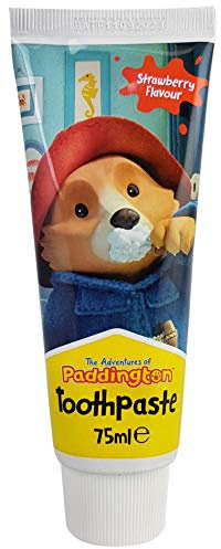 Paddington Bear Children's Toothpaste 75ml | 1000ppm Fluoride Toothpaste for Kids | Strawberry Flavour | Helps Protect Teeth & Strengthen Enamel | Sugar Free | Suitable for Ages 3+