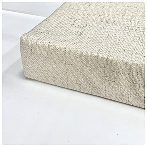 Bankauflage Dickes Schaumstoff-Bankkissen, 8 cm dick, Bank-Auflage, waschbar, für Innen- und Außenbereich, Möbel-Sitzkissen für Küchenbank/Holz, Rattan, Metallbank,viele Farben-Beige weiß 180x35x8cm(7