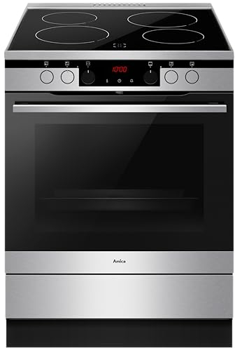 Amica SHPIX 918 101 E Standherd / 60cm breit / Induktions-Kochfeld / Pyrolyse / Heißluft mit Ringheizkörper / XXL-Garraum / SoftClose-Tür