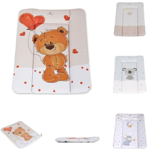 Cangaroo Wickelauflage Soft 50 x 70 cm, gepolstert erhöhter Rand, abwaschbar braun