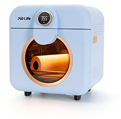PYD Life Mini Sublimation Oven Machine 12 L 120 V 1600 W Light Blue Heat Press Machine for Sublimation Blanks Mugs Tumblers Cups Water Bottles Sublimation Printing