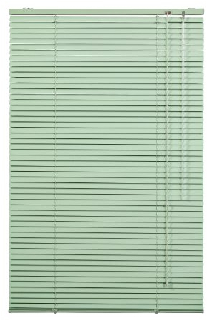 Lichtblick Aluminium Jalousie, Alu-Jalousie mit Klemmträgern und Wandmontageclips für Fenster und Türen Grün, 75 cm x 130 cm (B x L)