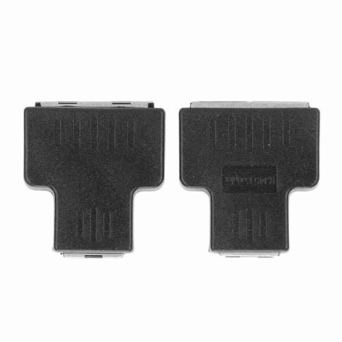 KIMISS 2PCs Ethernet-Kabel, 2 RJ45-Buchsen, Rote Lippe, Telefonadapter, 1 in der Wand, LAN-Anschluss, Extender, Splitter für Internet WireBlack