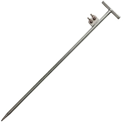 5/8” Grounding Rod,32 Long Hot Dip Galvanized Ground Rod Per ASTM A153 with Ring Terminal Connector Lugs UL Listed,Great for Electric Fences,Antennas (T-type 5/8’’ x 32’’)