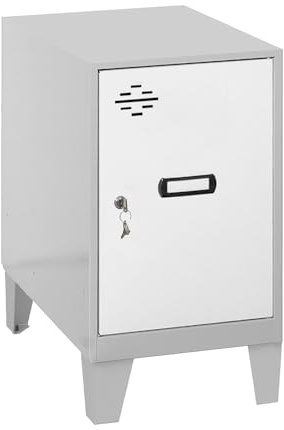SimonRack Låsskåp, Metall, Grå/Vit, 575x300x500