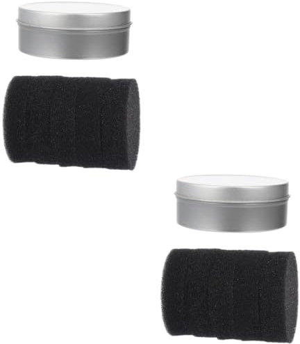 2 Juegos Herramientas De Esponja De Maquillaje Esponja Limpiadora De Brochas De Maquillaje Esponjas Desmaquillantes Brocha De Maquillaje Constituir Esponja De Carbon Activado Rubor
