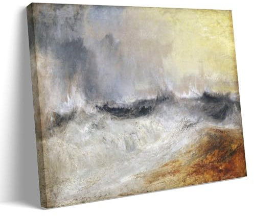 Waves Breaking Against The Wind by J. M. W. Turner Canvas Printed Poster Art Print Wall Photo Paint Hanging Picture Family Bedroom Decor Gift 24x36inch(60x90cm)