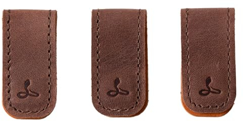 Kleine Lederkabelbinder von Snakehive – 3er-Pack (Braun)