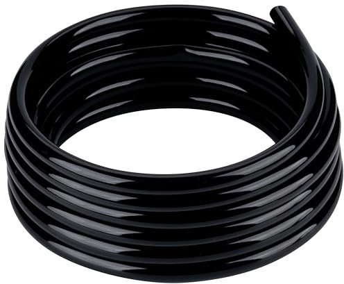 ZY-hosetube Black Vinyl Tubing 1/2” ID × 5/8” OD - 100 Feet PVC Flexible Plastic Tube Hybrid Hose, Transfer Water Air Oil for Pond Fountain Garden, Non-toxic and BPA free